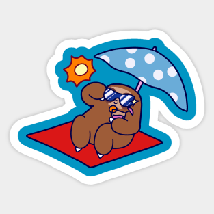 Summer Sloth Sticker